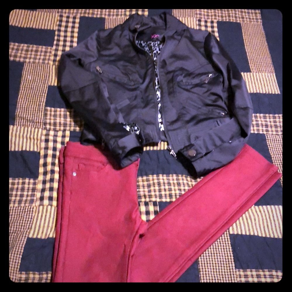 Xxl forever 21 Black jacket and pants